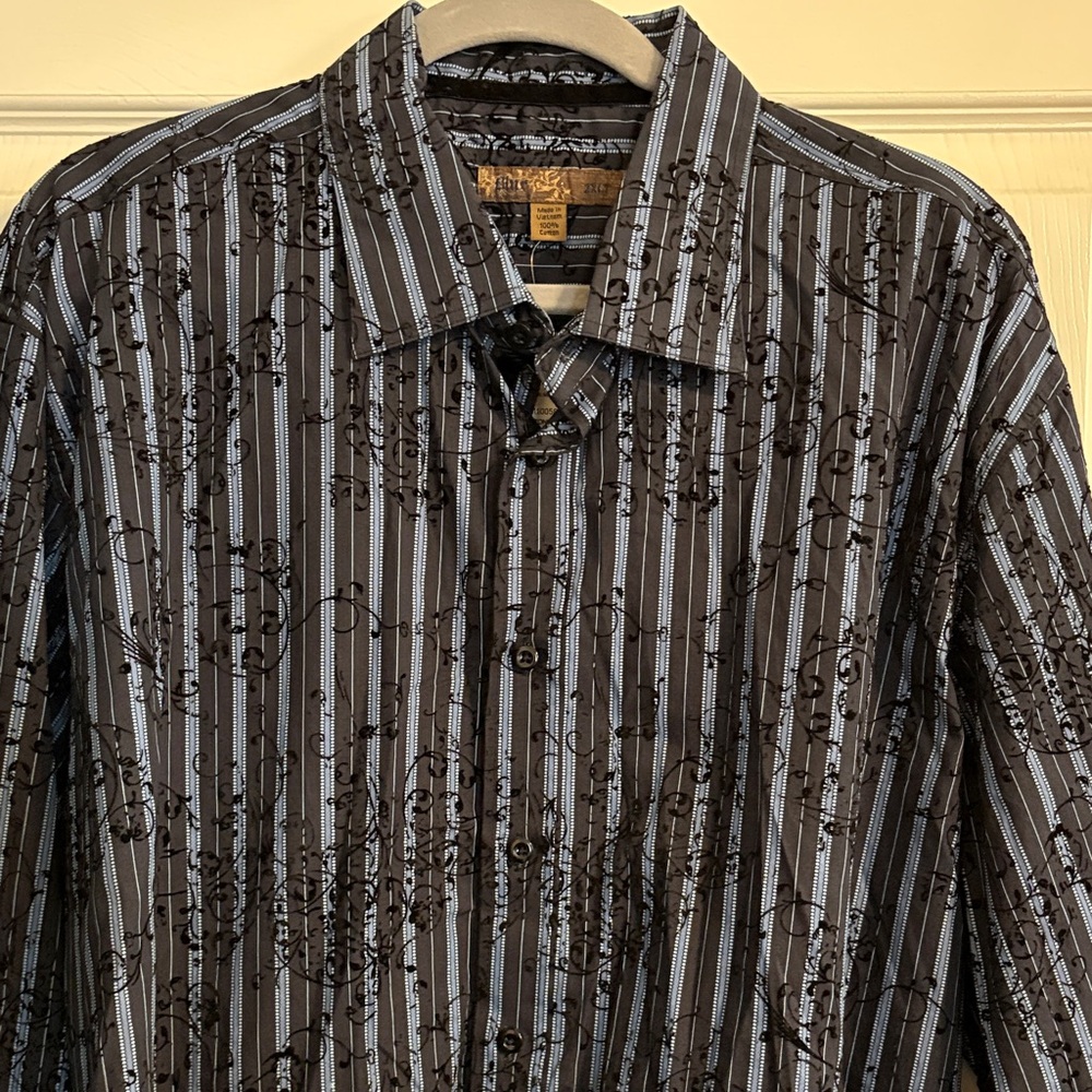 NWT 2XLT Men’s Warehouse Fancy Velvet Accent Dress Shirt